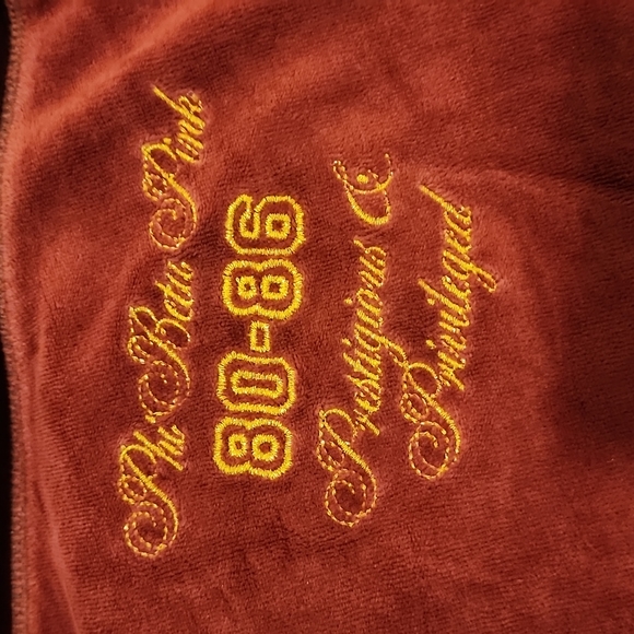 VICTORIAS SECRET'S PINK MEDIUM PHI BETA PINK PRESTIGIOUS & PRIVILEGED SWEATPANTS - Picture 6 of 17